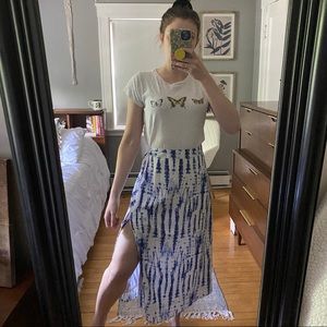 NWT Japna Tie Dye Midi Skirt